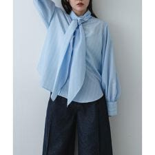 『イージーケア』ボウタイリボンブラウス