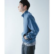 『洗濯可/撥水/防花粉』SKINProofハーフジップスウェット