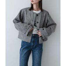 ツイードノーカラージャケット