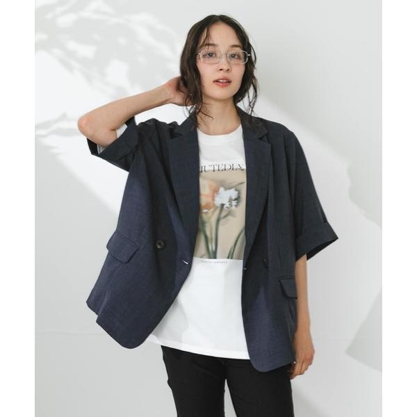 【新品 未使用】UR TECH DRYLUXE リネンライクジャケット　ネイビー 一部WEB限定カラー』『UR TECH DRYLUXE』リネンライクジャケット