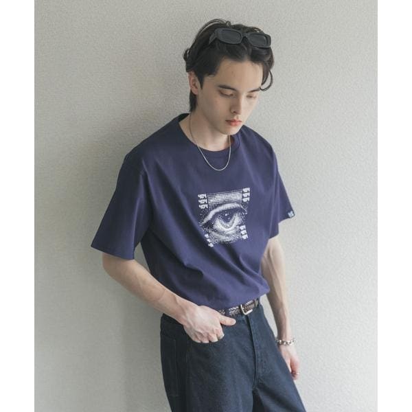 [�}���C]�w�ʒ��xLOVE POP STUDIO×SENSE OF PLACE SHORT-SLEEVE T-/�Z���X�I�u�v���C�X�o�C�A�[�o�����T�[�`�iSENSE OF PLACE�j �l�C�r�[