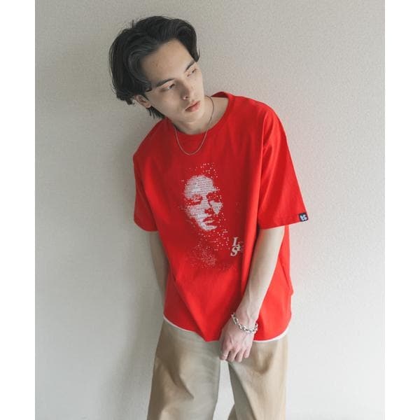 [�}���C]�w�ʒ��xLOVE POP STUDIO×SENSE OF PLACE SHORT-SLEEVE T-/�Z���X�I�u�v���C�X�o�C�A�[�o�����T�[�`�iSENSE OF PLACE�j ���b�h