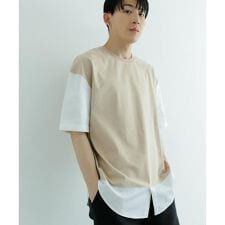 接触冷感TC天竺 布帛キリカエTシャツ