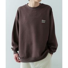 『XLサイズあり』刺繍ジャカードロングスリーブカットソー