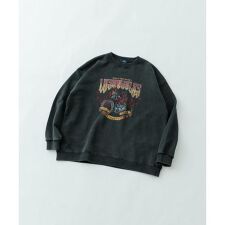 『XLサイズあり』パウダー加工 クルーネックスウェットプルオーバー