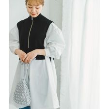 アイテムズ アーバンリサーチ(ITEMS URBAN RESEARCH)のハーフジップベストドッキングミニワンピース