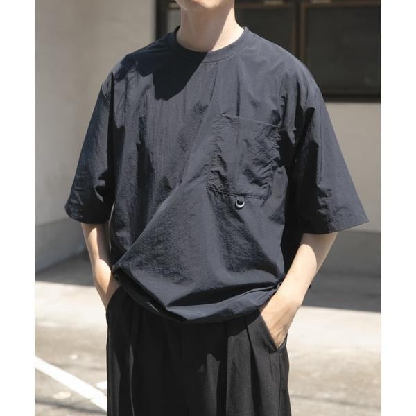 『撥水/イージーケア/接触冷感/UVカット』タスランナイロンクルーネック