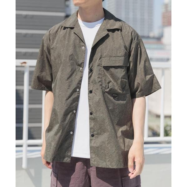 [}C]wZbgAbvΉxNylon Paisley Short-Sleeve Shirts/ACeY A[oT[`iITEMS URBAN RESEARCHj J[L