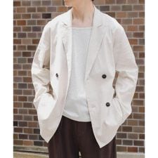 『セットアップ対応』Linen Blend Double Jacket