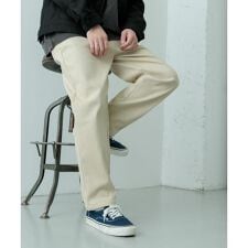 裏フリース リラックスチノパンツ