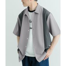 接触冷感TRストレッチ切替半袖シャツ