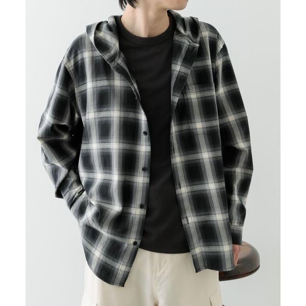 オンブレチェック シャツパーカー | アイテムズ アーバンリサーチ