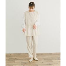 ペプラムブラウス×パンツ3セット