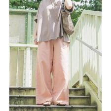 リネンレーヨンシャーリングパンツ