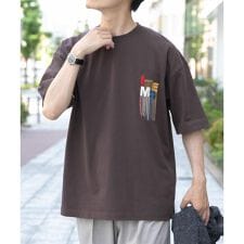 アイテムズ アーバンリサーチ(ITEMS URBAN RESEARCH)のフリンジ刺繍T-shirts Logo