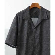 Batik Print Open Collar shirts