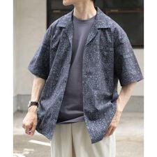 Batik Print Open Collar shirts