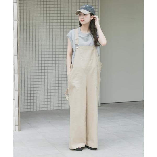 新品　25ss かぐれ　アーバンリサーチ　リネンサロペット　チャコール　麻 新品 25ss かぐれ アーバンリサーチ リネンサロペット