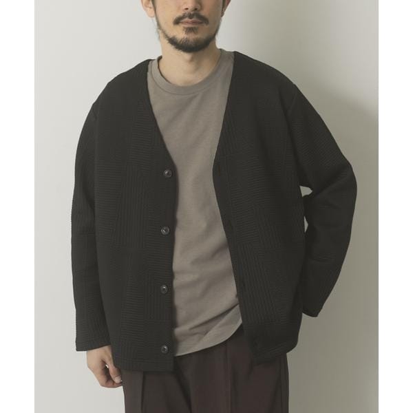 タケオキクチ オンブレーチェック カーディガン M チェック柄 ボルドー タケオキクチ オンブレーチェック カーディガン M チェック柄