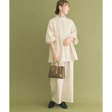 ジャケットフリルトップス×パンツセット