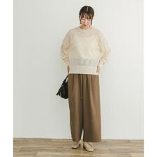 シアーニット×イージーパンツセット