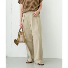 コットンタックワイドパンツ