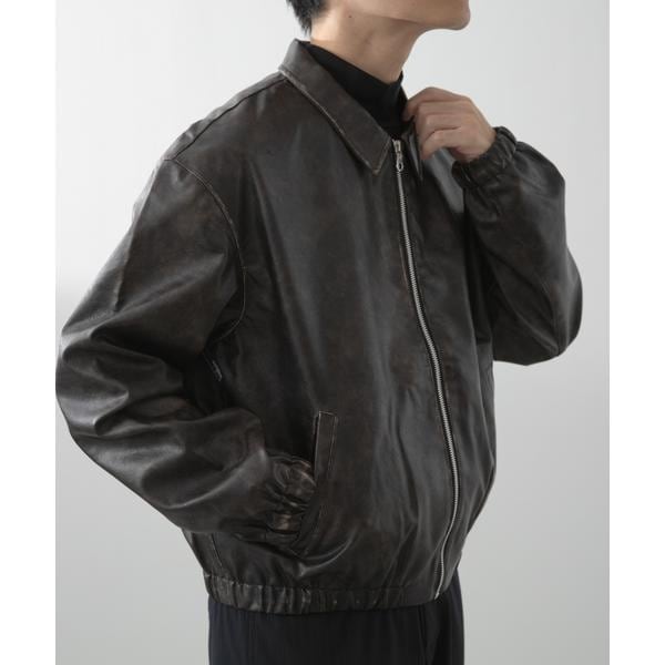 ラムレザーシングルライダースジャケット | ナノユニバース(NANO