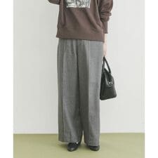 ベルト付ツイードパンツ