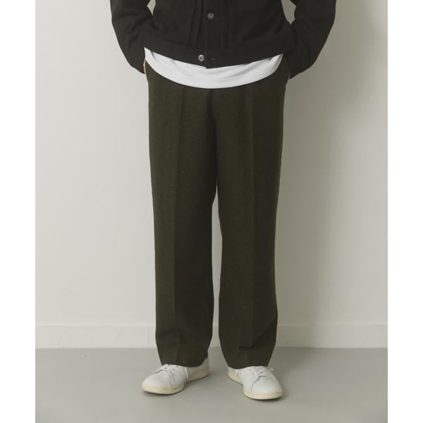 ウール混テーパードパンツ