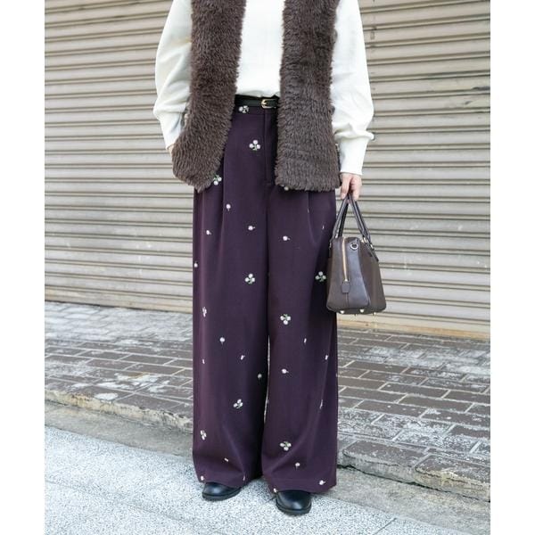 刺繍ベロアパンツ | アイテムズ アーバンリサーチ(ITEMS URBAN