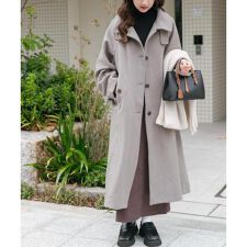 尾州ウールスタンドカラーコート