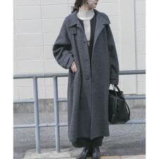 アイテムズ アーバンリサーチ(ITEMS URBAN RESEARCH)の尾州ウールスタンドカラーコート