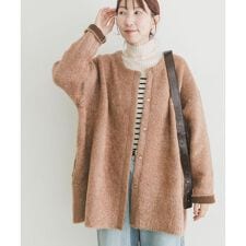 アイテムズ アーバンリサーチ(ITEMS URBAN RESEARCH)のダブルフェイスミドルカーディガン