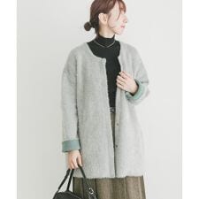 アイテムズ アーバンリサーチ(ITEMS URBAN RESEARCH)のダブルフェイスミドルカーディガン