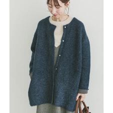 アイテムズ アーバンリサーチ(ITEMS URBAN RESEARCH)のダブルフェイスミドルカーディガン