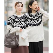 真冬の正解 求心柄 モール ニット