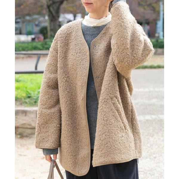 手洗い可能〉パール モチーフ ボタン バック フレア ジャケット 2