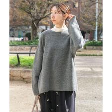 サイドスリットニットプルオーバー