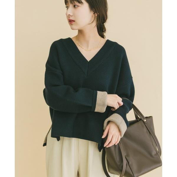 ダブルフェイスVネックニット | アイテムズ アーバンリサーチ(ITEMS