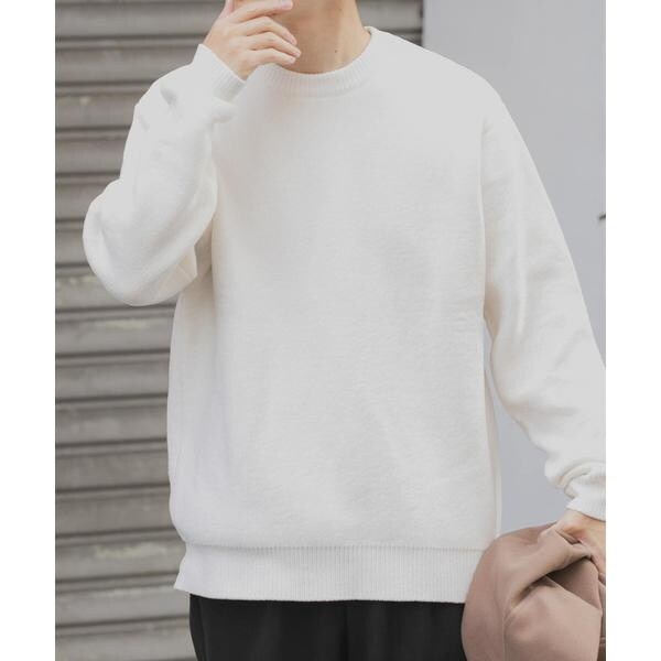 ダブルフェイスシェニールクルーネックニット | アイテムズ アーバン