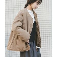 『撥水』テントシルエット中綿ブルゾン