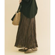 ラメドットプリーツスカート