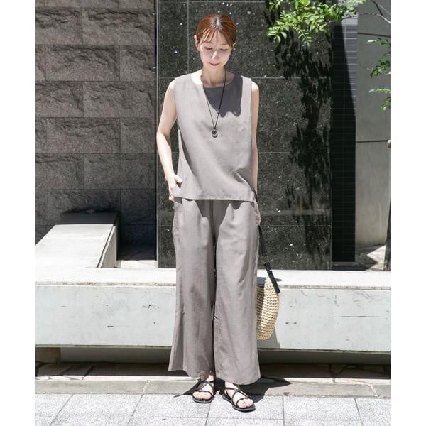 ​アーバンリサーチドアーズ リネンライクセットアップ スーツ グレー L リネンライクセットアップ | アイテムズ アーバンリサーチ(ITEMS URBAN