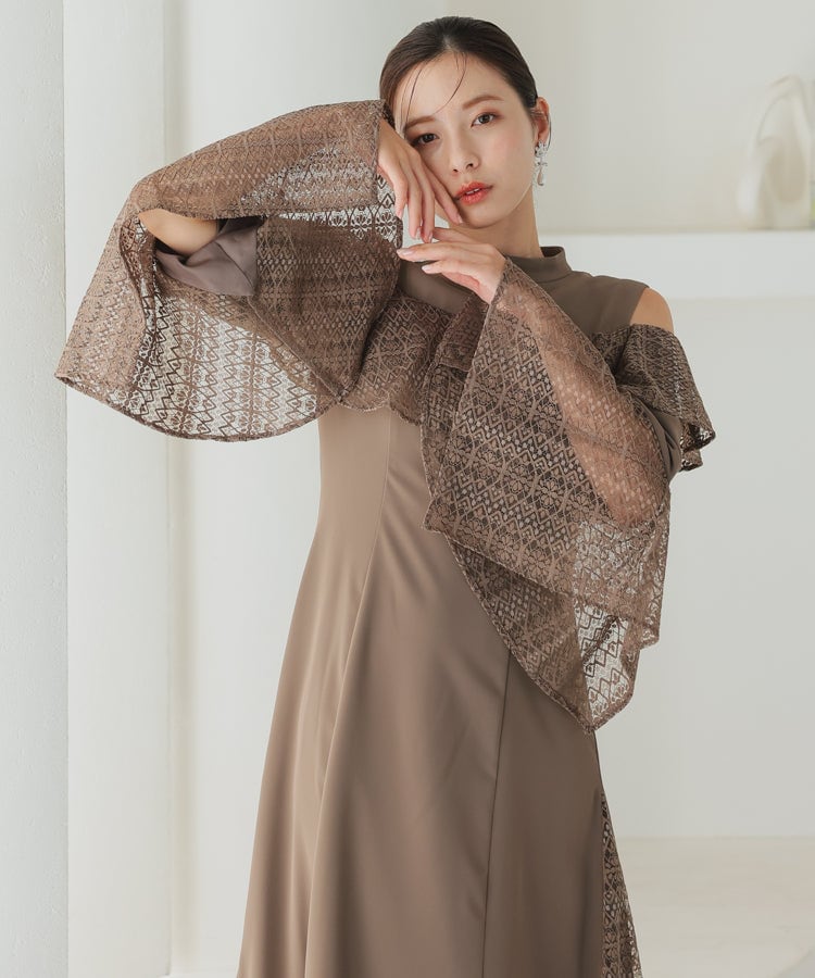 美品 haremode ハレモード ギャザートップスパンツドレス カーキ M 結婚式・お呼ばれドレス｜ギャザートップスパンツドレス