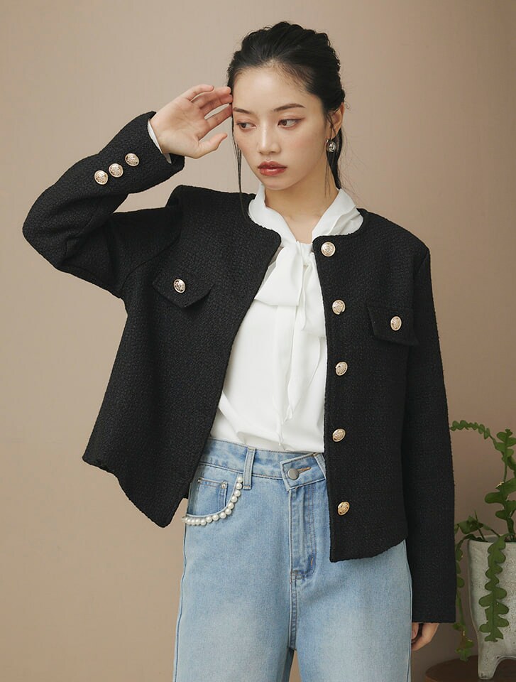 ゴールドボタンツイードジャケット | フィフス(fifth) | マルイウェブ