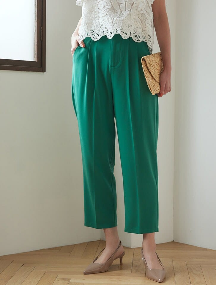 ハイウエストスラックスパンツ