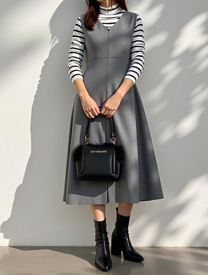 極美品☆23区 大きいサイズ　リネンビスコースツイル Vネックロングワンピース 23区 - 極美品☆23区 大きいサイズ リネンビスコースツイル V