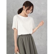 ニュアンスカラークルーネックTシャツ