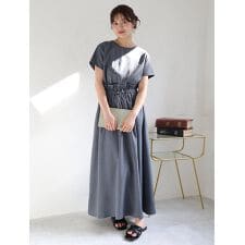 ドロストデザインロングワンピース