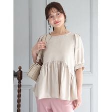 フィフス(fifth)のパフスリーブペプラムブラウス